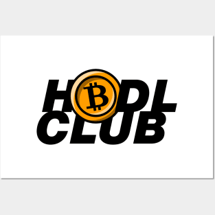 Hodl club, bitcoin, cryptocurrency Posters and Art